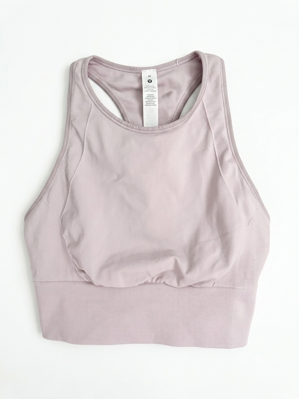 Lululemon Ebb to Train Bra Medium Support Size 6 C/D Cup Porcelain Pink